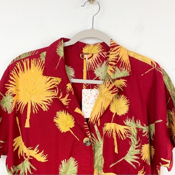 NWT Free People Hawaiian Tropical Cotton Romper Sz M - Picture 4 of 13